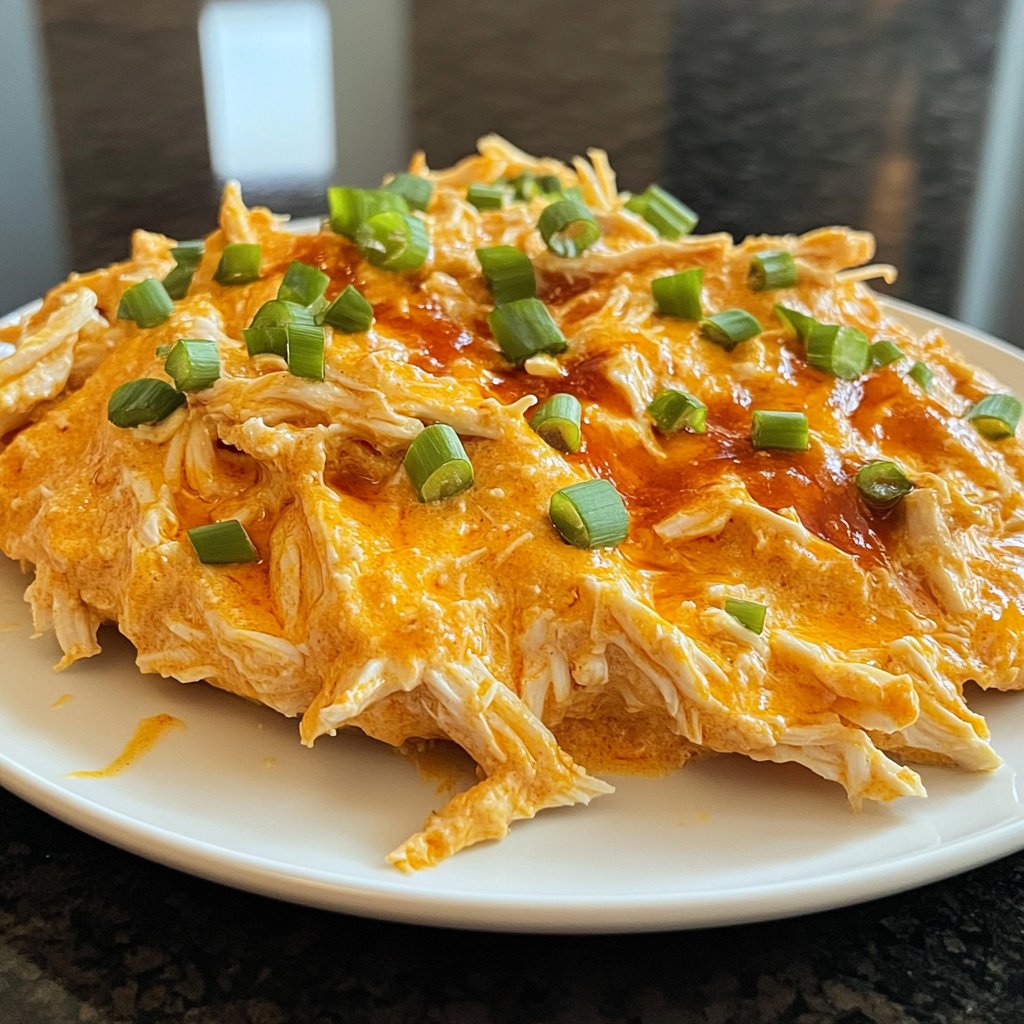 Healthy Crockpot Buffalo Chicken Dip