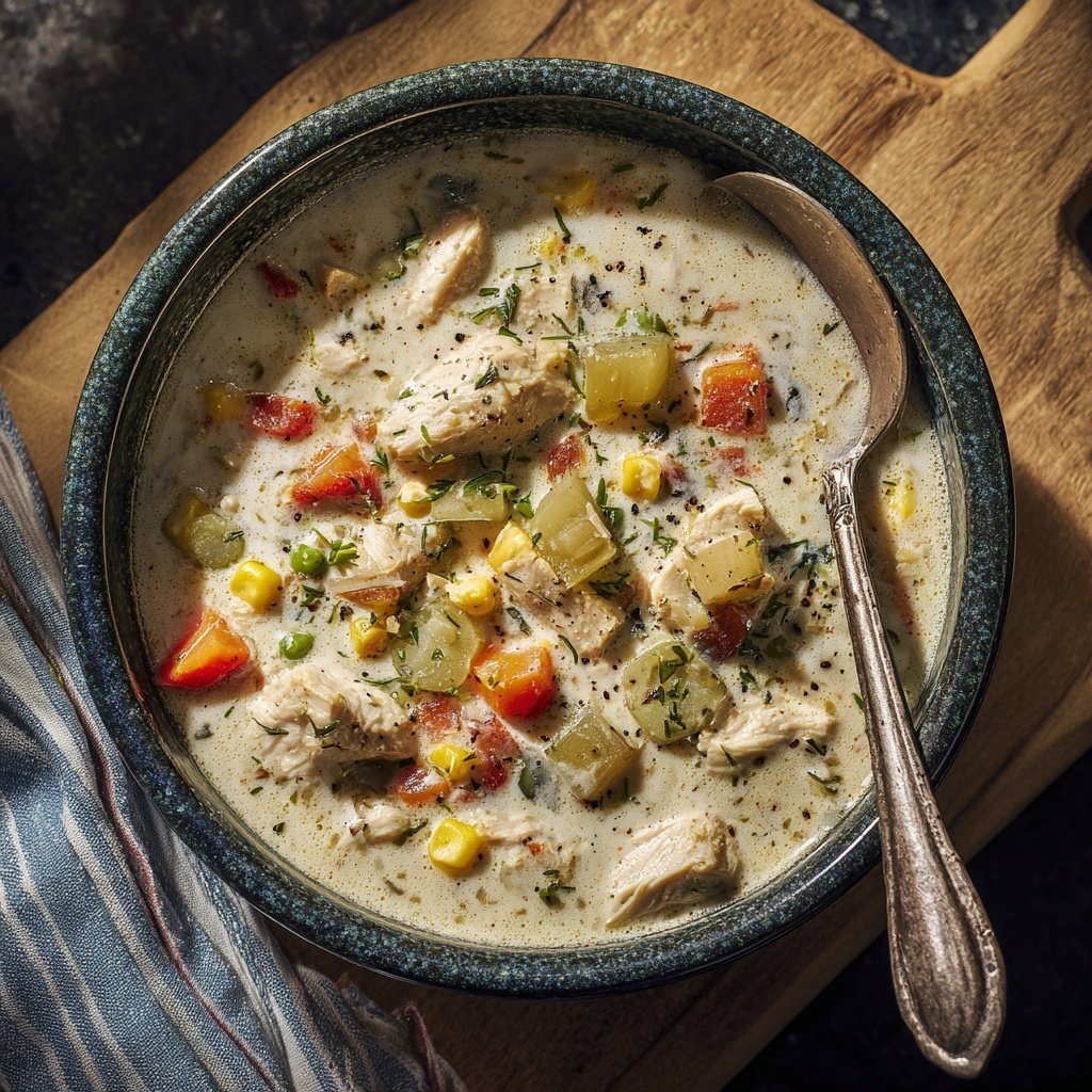 Creamy Chicken And Vegetable Soup