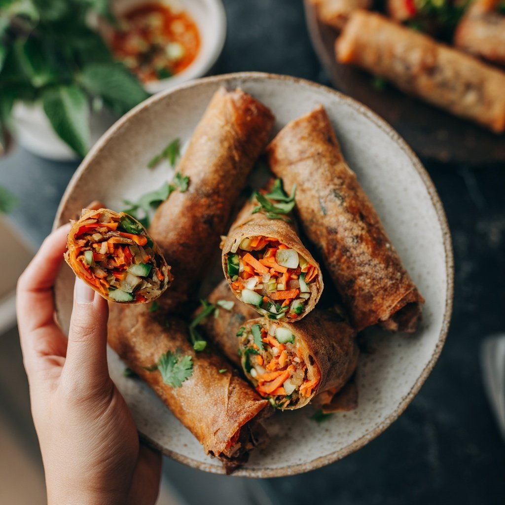 Super Bowl Veggie Spring Rolls