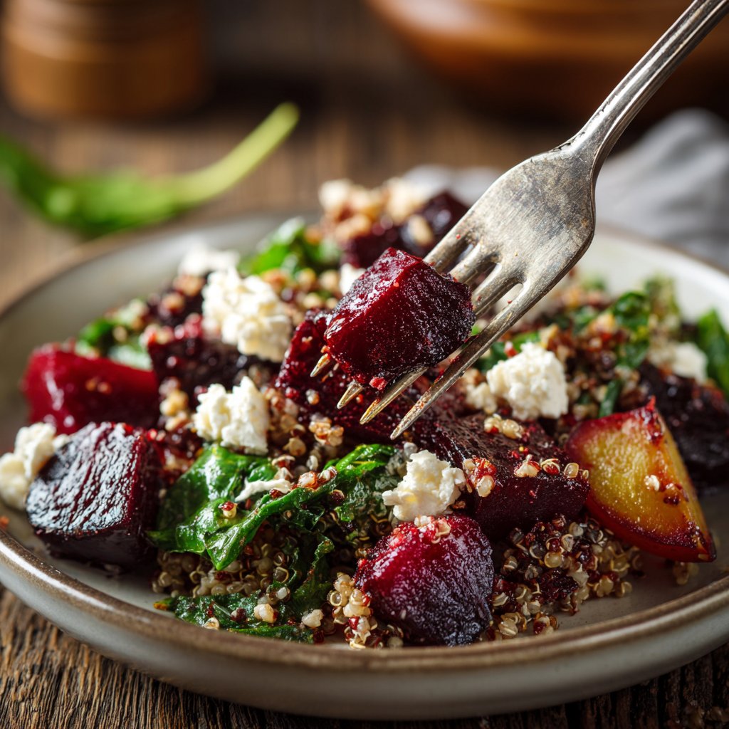 Roasted Beet Goat Cheese Grain Bowl