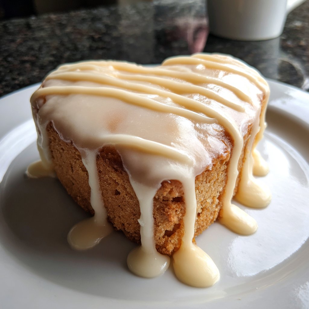 Mini Heart Cake with Vanilla Bean Frosting