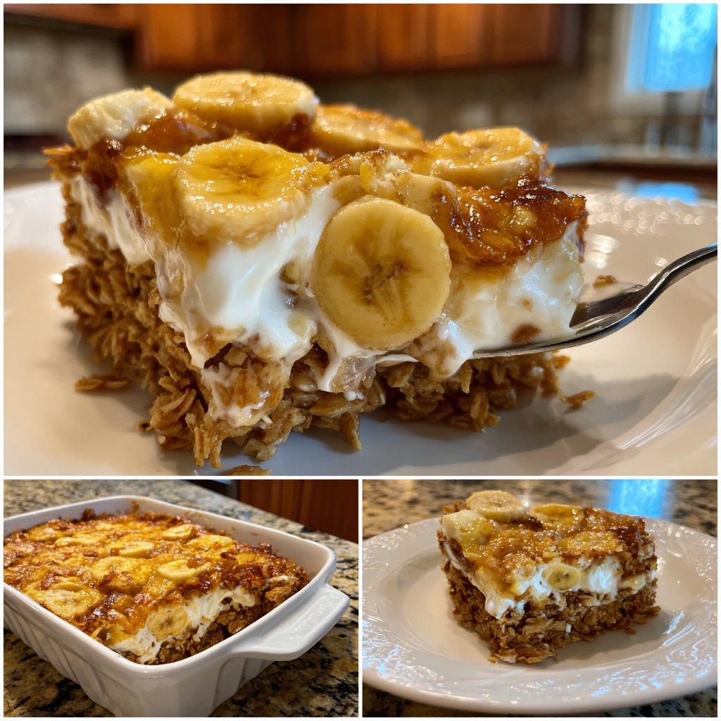 Banana Oat Yogurt Breakfast Bake