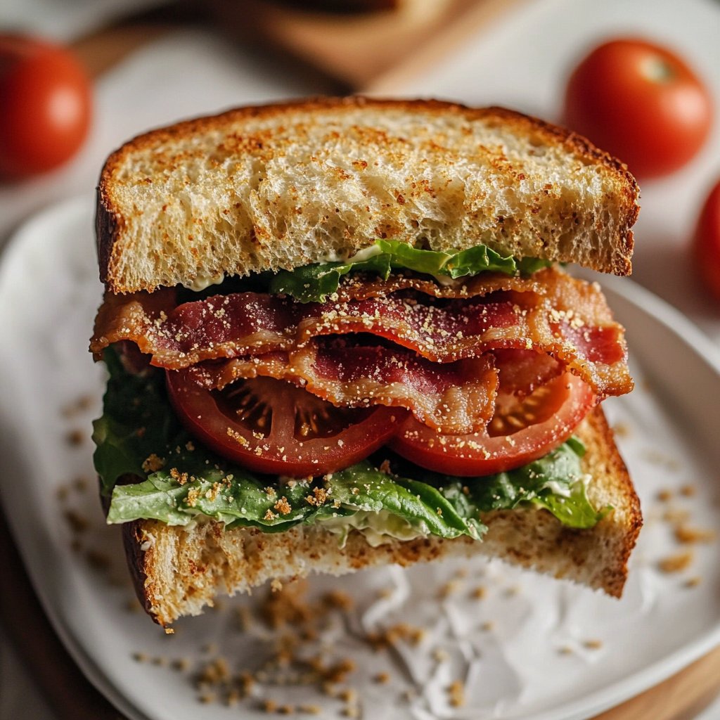 Healthy BLT Sandwich Lunch