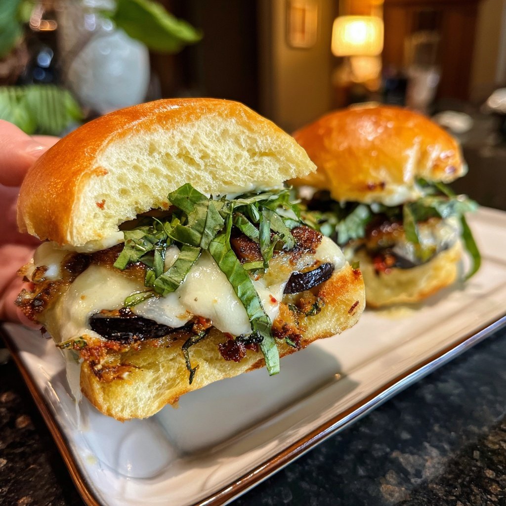 Sliders with Crispy Eggplant