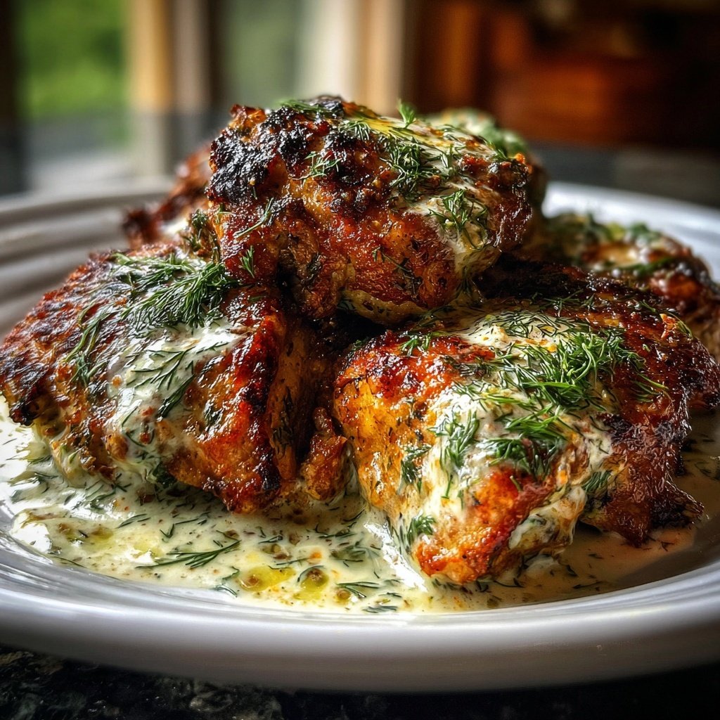 Lemon Dill Yogurt Sauce Chicken