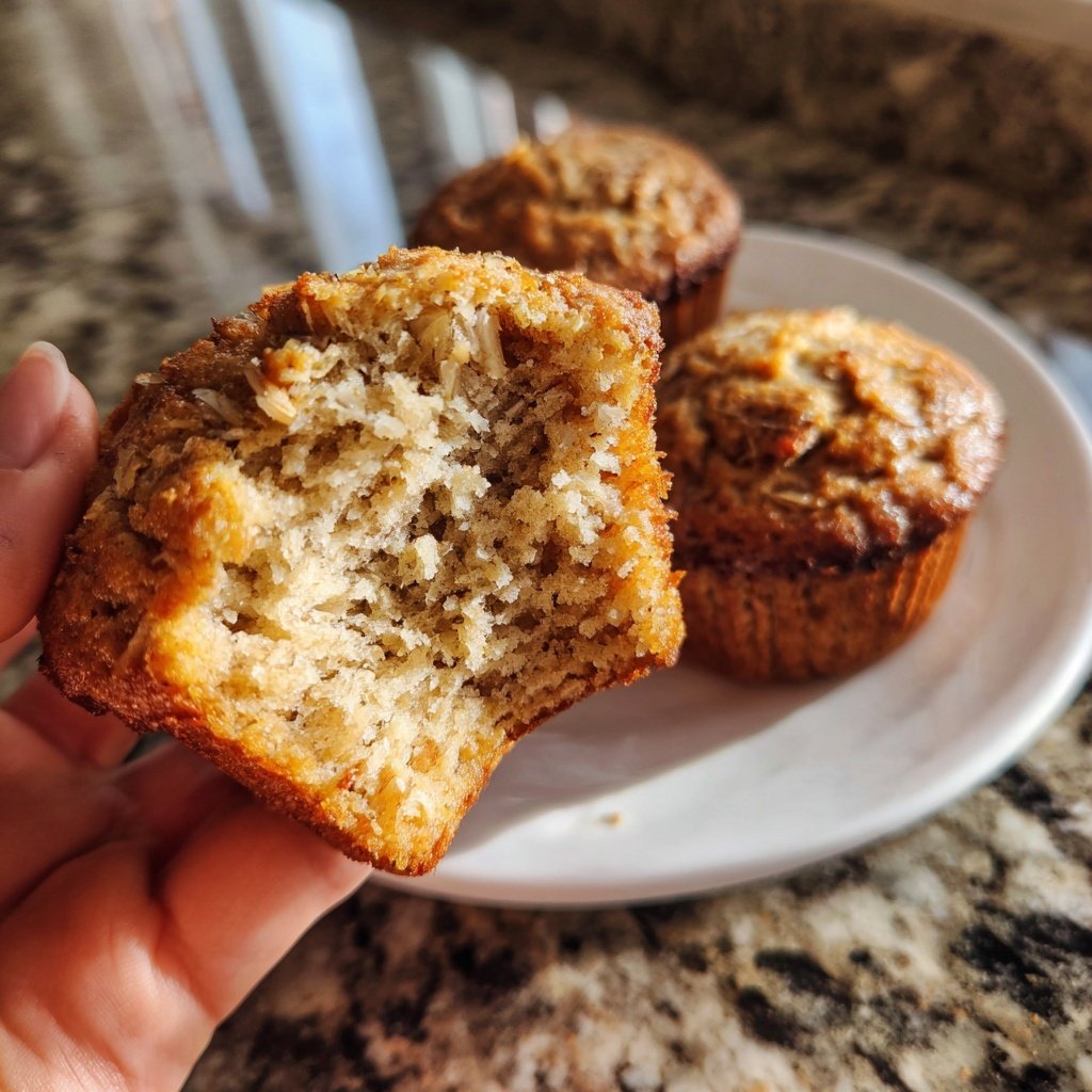 Healthy Banana Oat Muffins