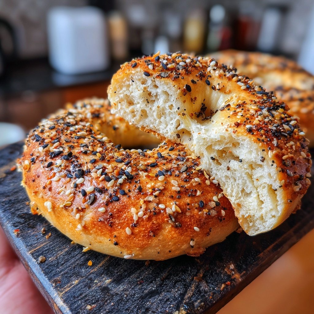 Protein Bagels With Greek Yogurt Dough