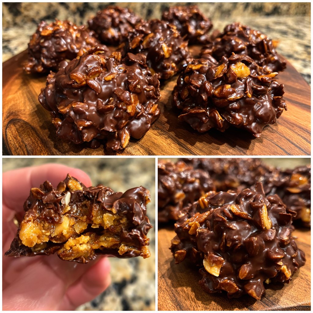 Chocolate Coconut Peanut Clusters