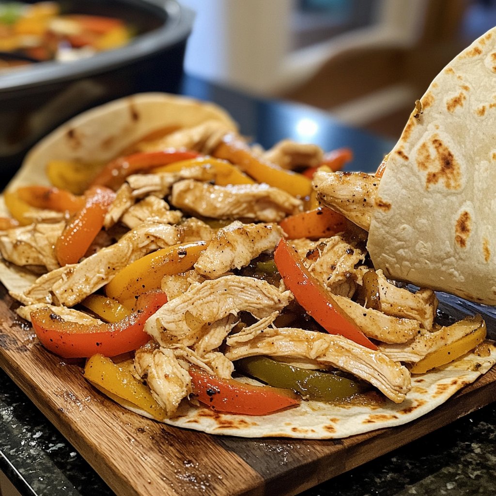 Cozy Crockpot Chicken Fajitas