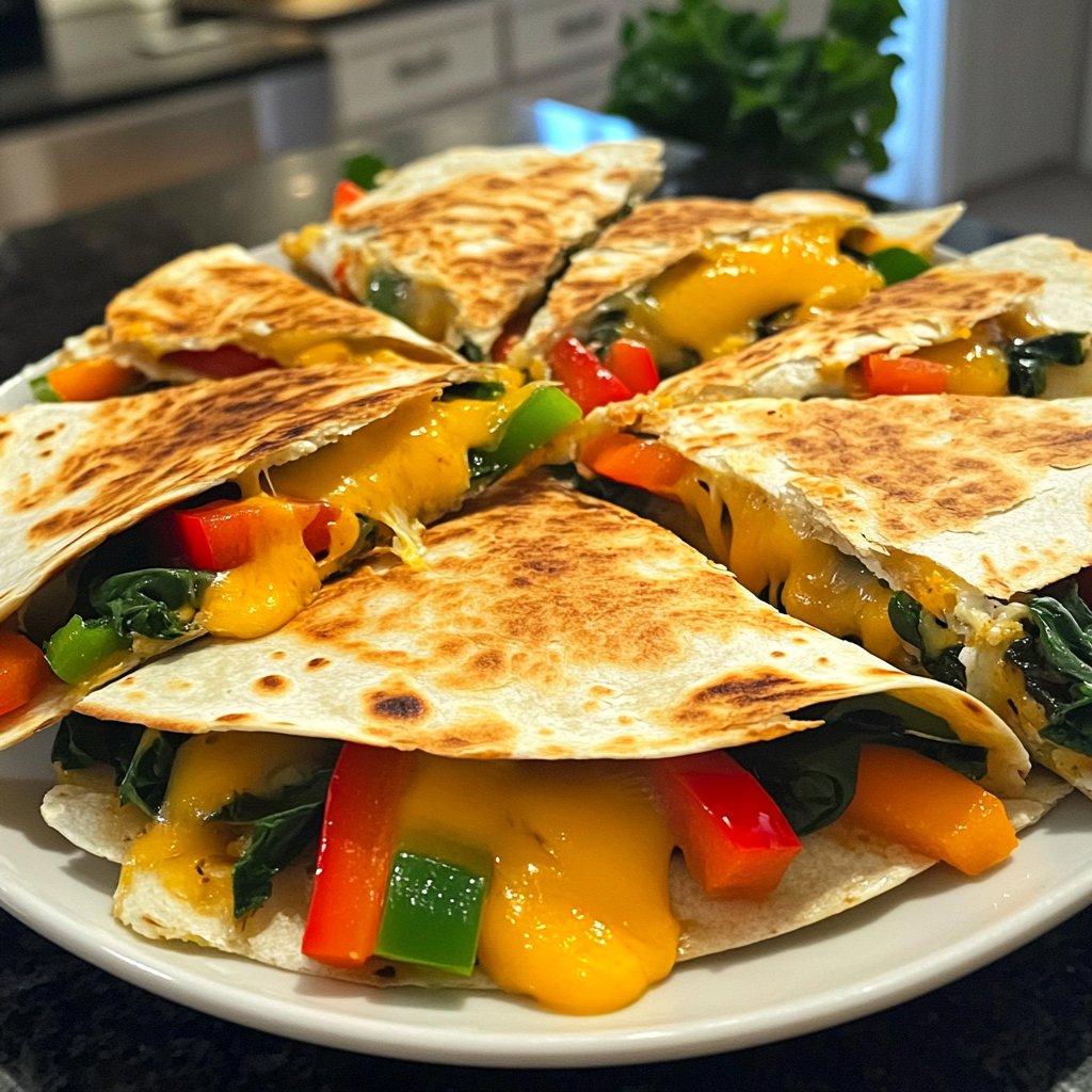 One-Pan Veggie Quesadillas Recipe