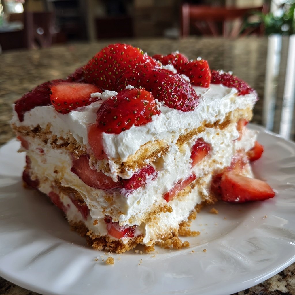 Strawberry Shortcake Icebox Cake