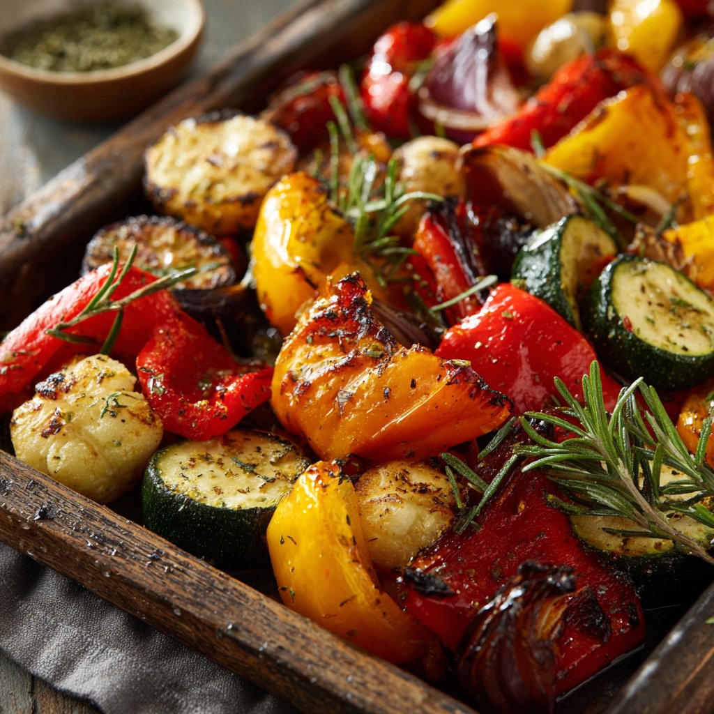 Garlic Herb Roasted Vegetable Tray