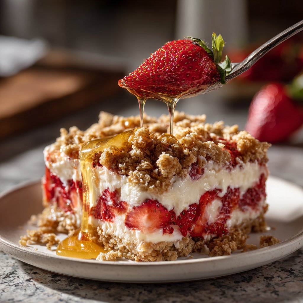 Strawberry Oat Yogurt Crumble