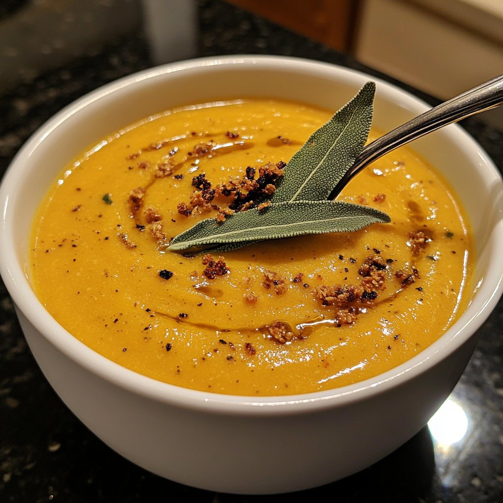 Creamy Squash Soup with Sage